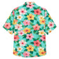 Classic Floral Hawaiian Shirt- Mint Hibiscus Fresh Leaf Print
