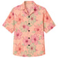 Classic Floral Hawaiian Shirt- Pink Hibiscus Watercolor Bloom Print