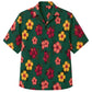 Classic Floral Hawaiian Shirt- Plum Hibiscus Velvet Bloom Print