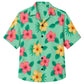 Classic Floral Hawaiian Shirt- Rose Hibiscus Soft Petal Print