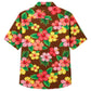 Classic Floral Hawaiian Shirt- Sand Beige Hibiscus Shore Print