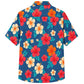 Classic Floral Hawaiian Shirt- Seafoam Hibiscus Coastal Print
