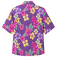 Classic Floral Hawaiian Shirt- Slate Hibiscus Stone Garden Print