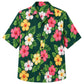 Classic Floral Hawaiian Shirt- Sunburst Hibiscus Palm Ray Print