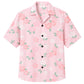 Classic Floral Hawaiian Shirt- Sunset Hibiscus Palm Grove Print