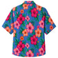 Classic Floral Hawaiian Shirt- Tropical Hibiscus Parrot Print