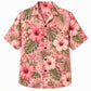 Classic Floral Hawaiian Shirt- White Hibiscus Midnight Garden Print