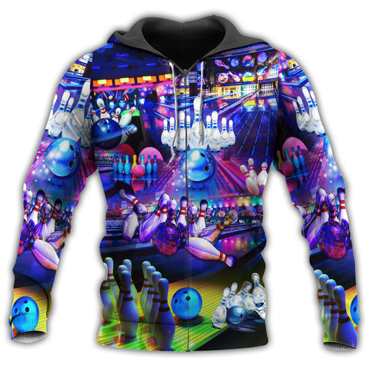 Classic Bowling Purple Style - 3D Hoodie