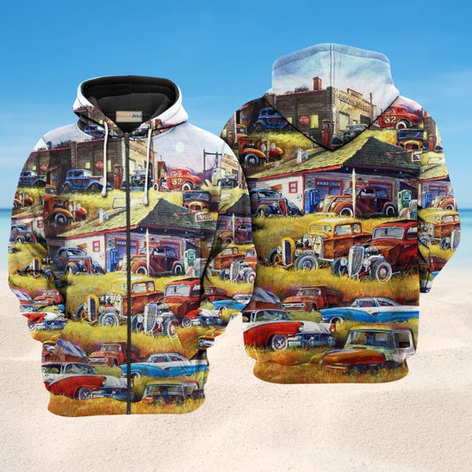 Classic Car Vintage Blessing - 3D Hoodie
