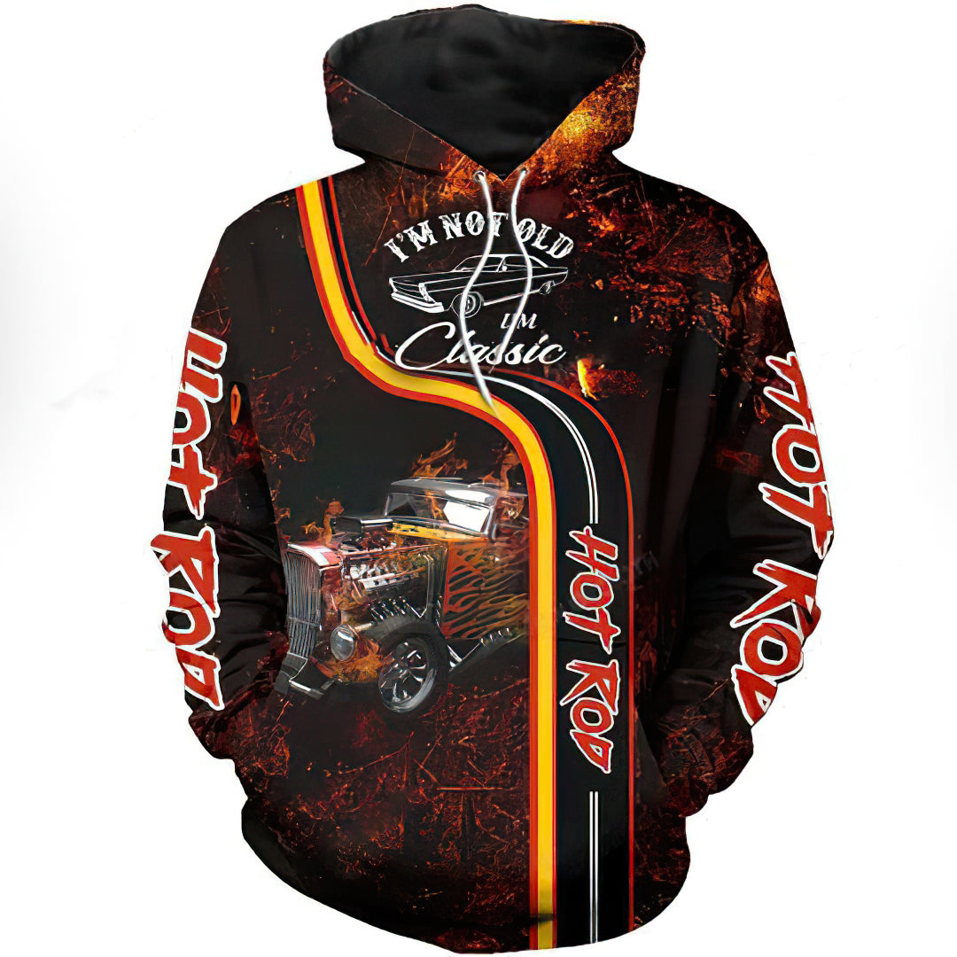 Classic Hot Rod Art – 3D Hoodie