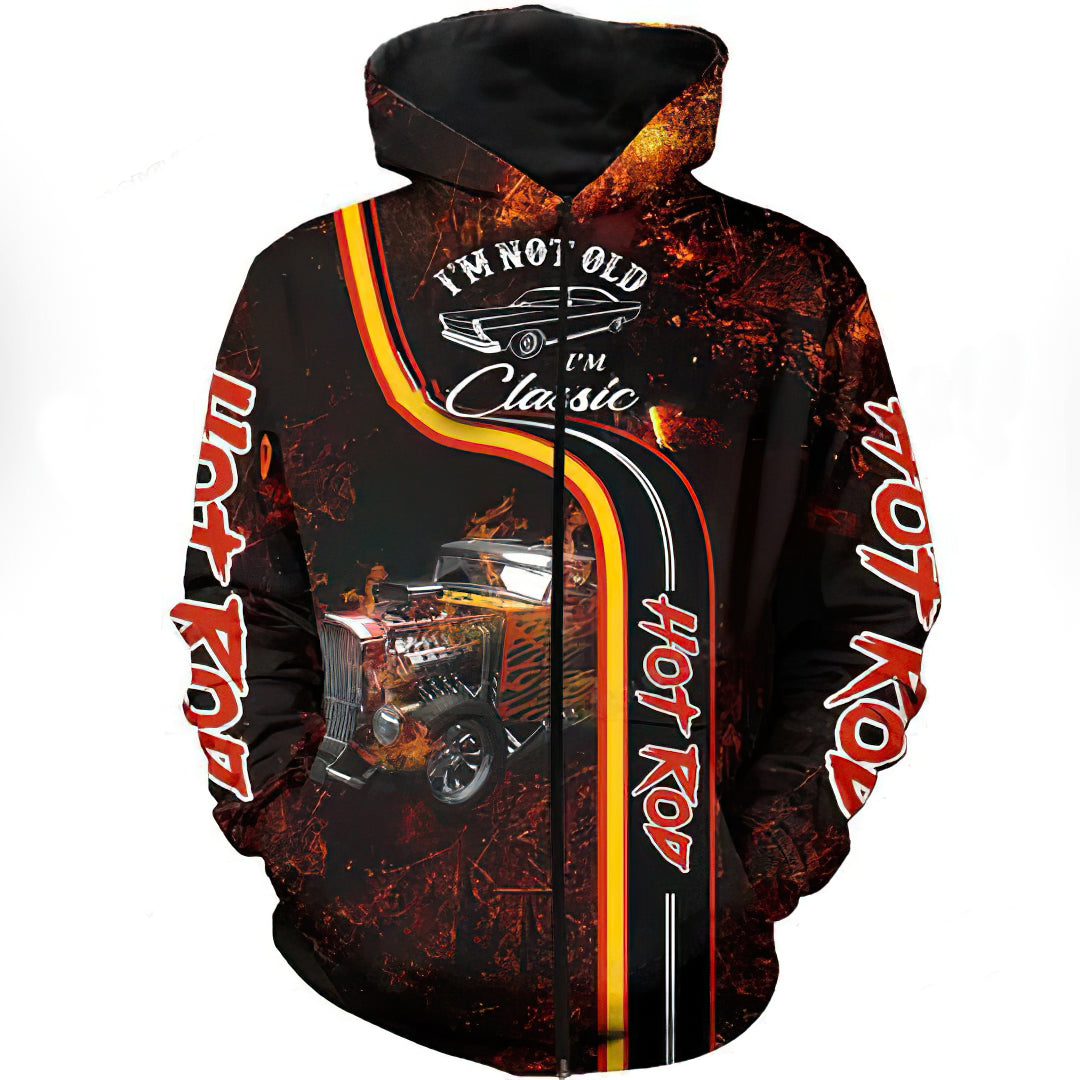 Classic Hot Rod Art – 3D Hoodie