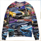 Classic Car Show Lifestyle Art – Sweater - Ugly Christmas Sweater