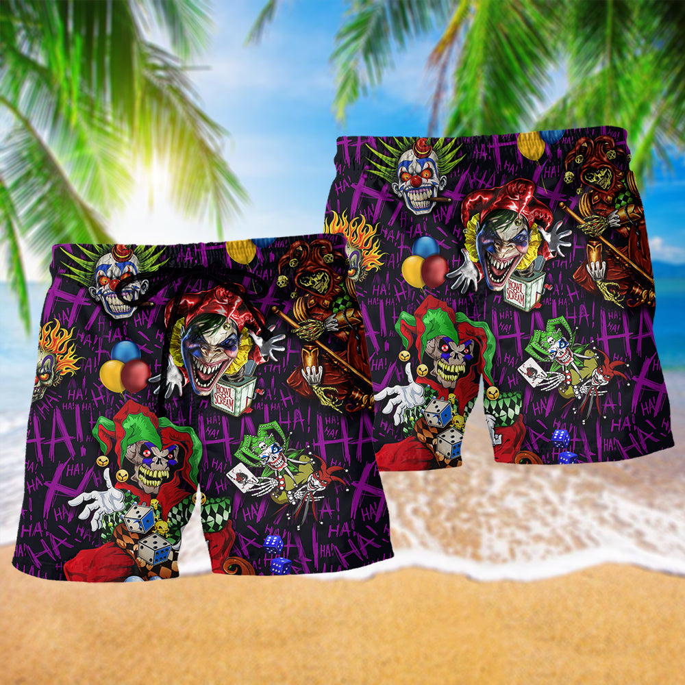 Clown Smile Colorful Style - Beach Short