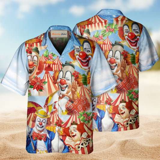 Clown Snow Christmas Flowers Style – Hawaiian Shirt