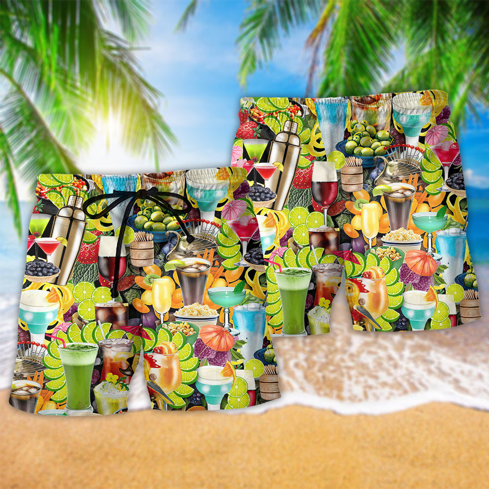 Fruit Cocktail Summer Vibes Art – Beach Short
