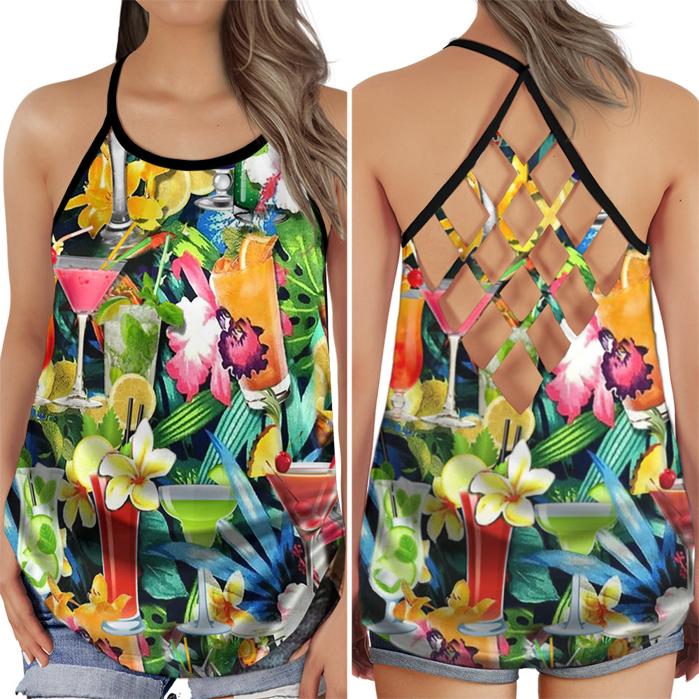 Colorful Cocktail Bright Summer Mood - Hollow Tank Top