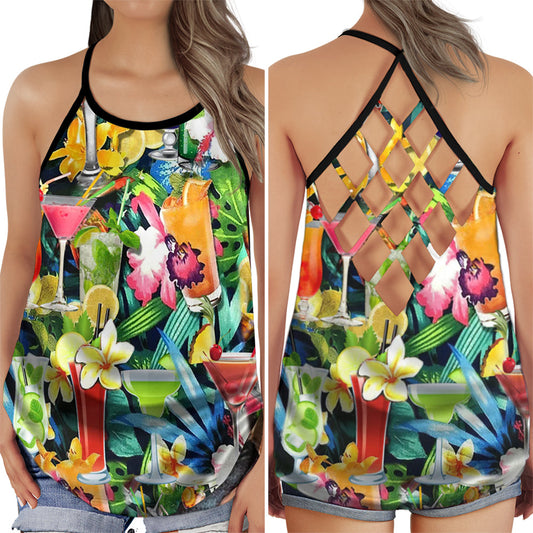 Colorful Cocktail Bright Summer Mood - Hollow Tank Top