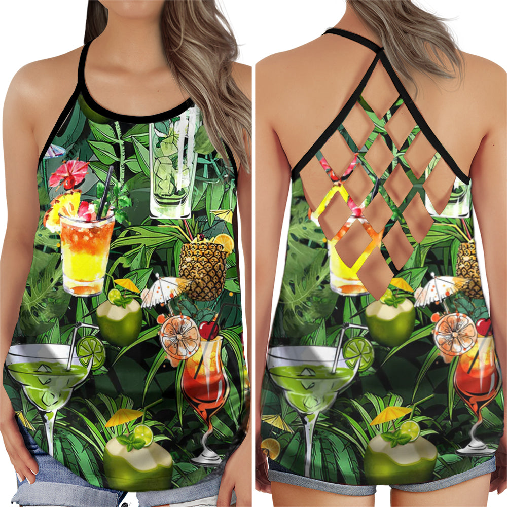 Fresh Cocktail Summer Chill Vibes - Hollow Tank Top