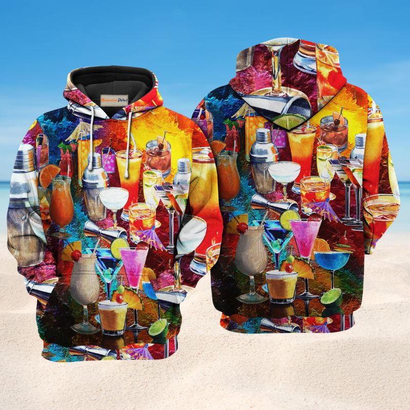 Cocktail Fruit Art – 3D Hoodie