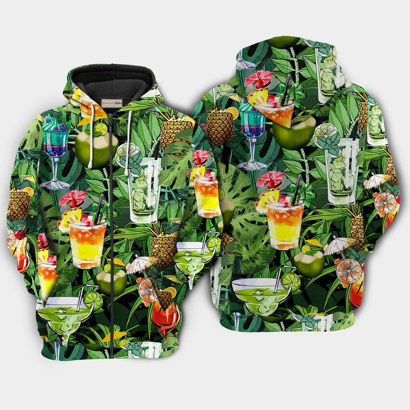 Cocktail Fruit Hello Summer Art – 3D Hoodie