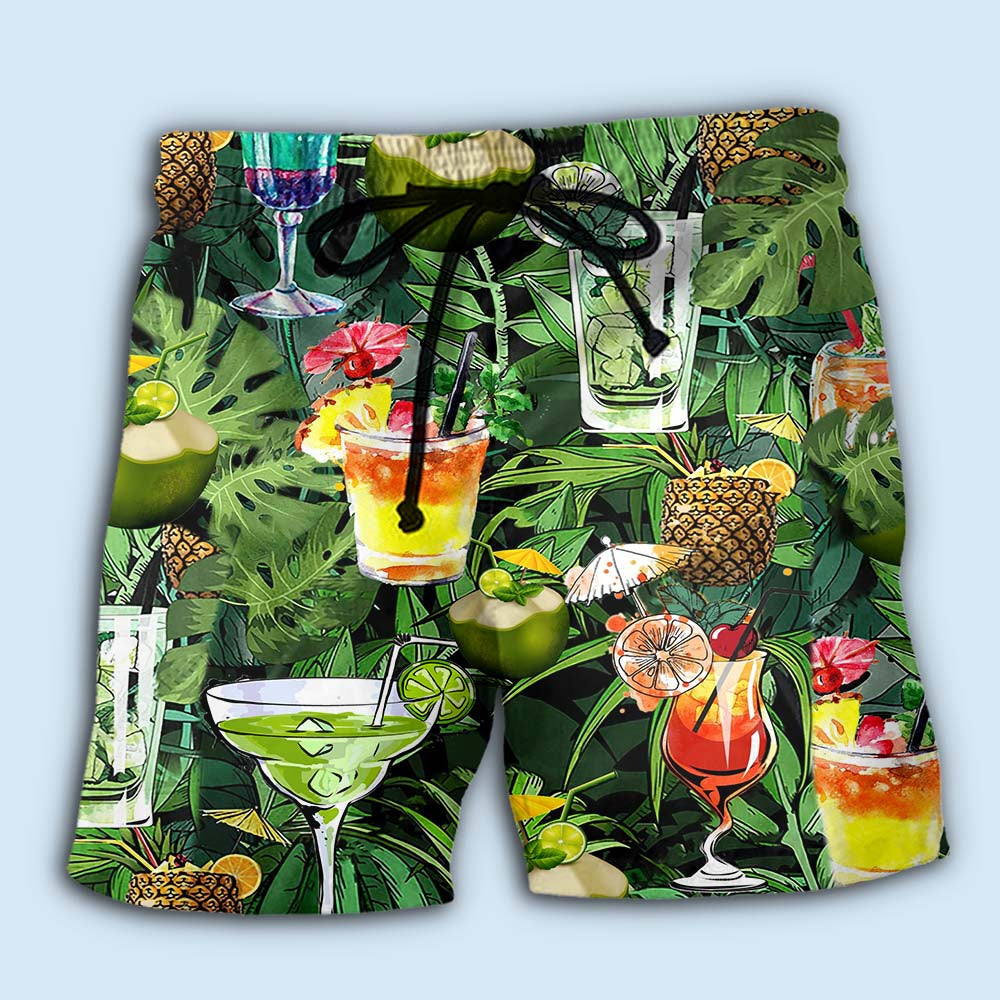 Cocktail And Fruit Hello Summer - Beach Short-Owl Ohh