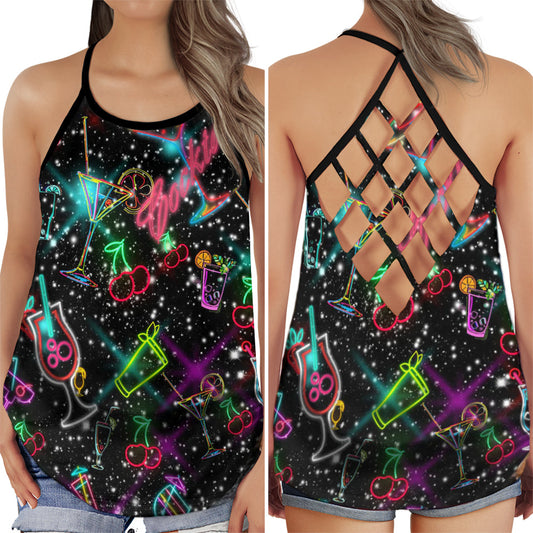 Cocktail Summer Heat Refreshing Vibes - Hollow Tank Top
