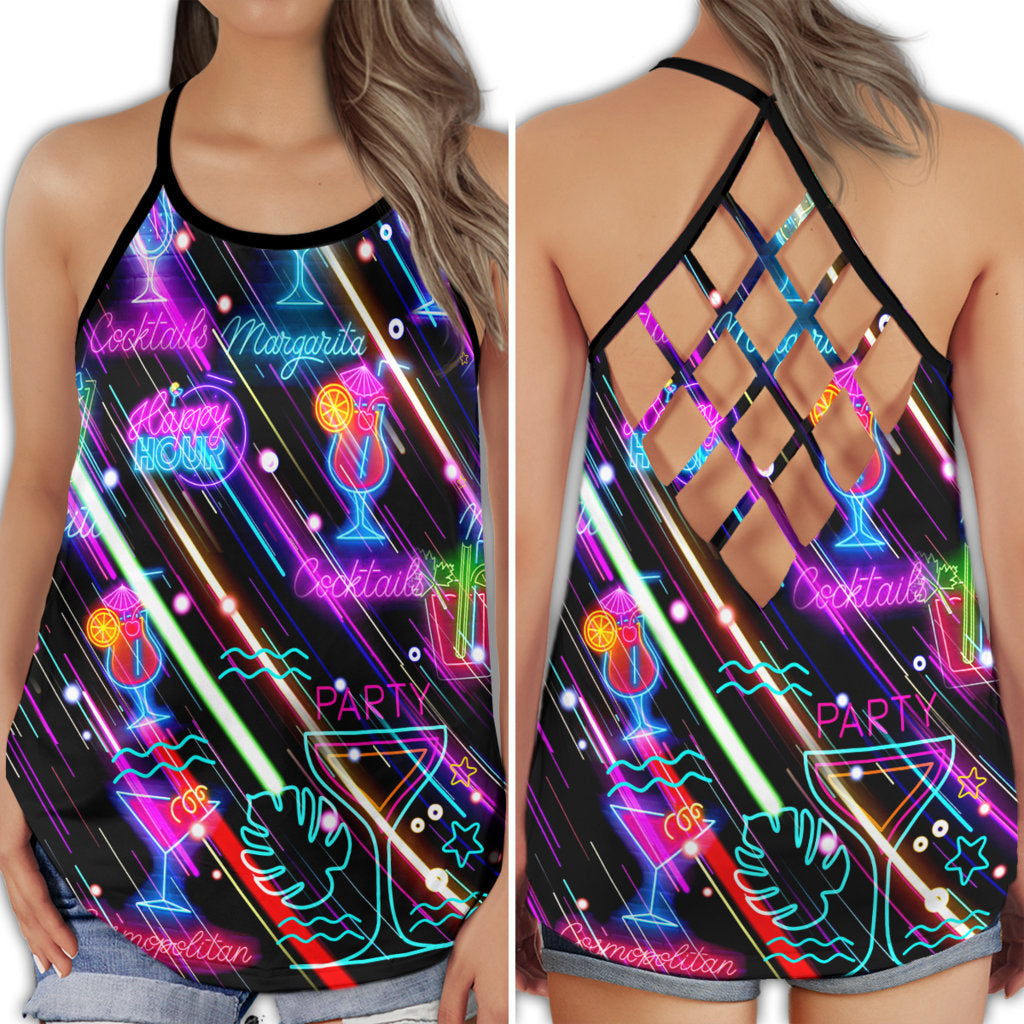Iced Cocktail Summer Refresh Mood - Hollow Tank Top