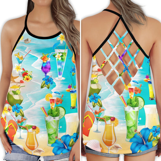 Cocktail Blue Sea Summer Collection – Hollow Tank Top