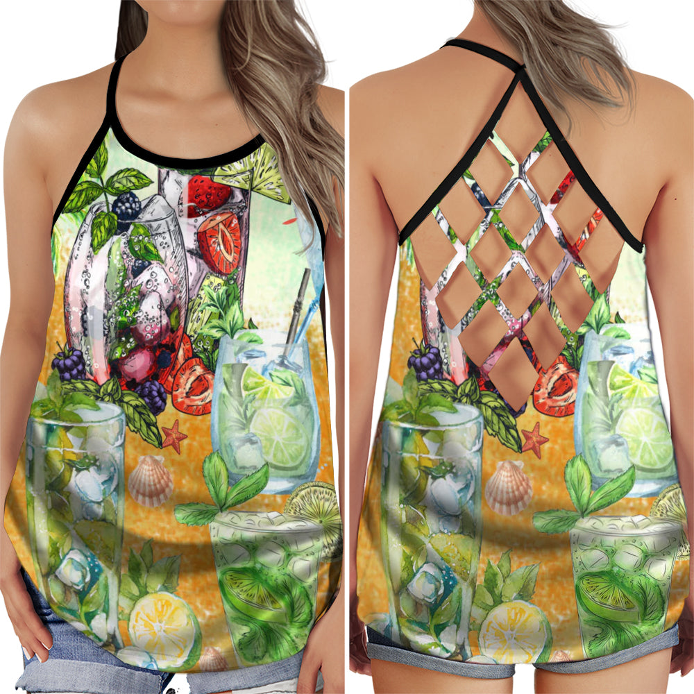 Cocktail Lemon Summer Fresh Taste - Hollow Tank Top