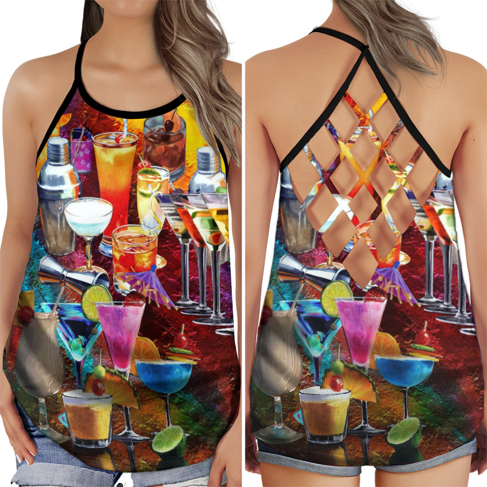Colorful Cocktail Hot Summer Vibes - Hollow Tank Top
