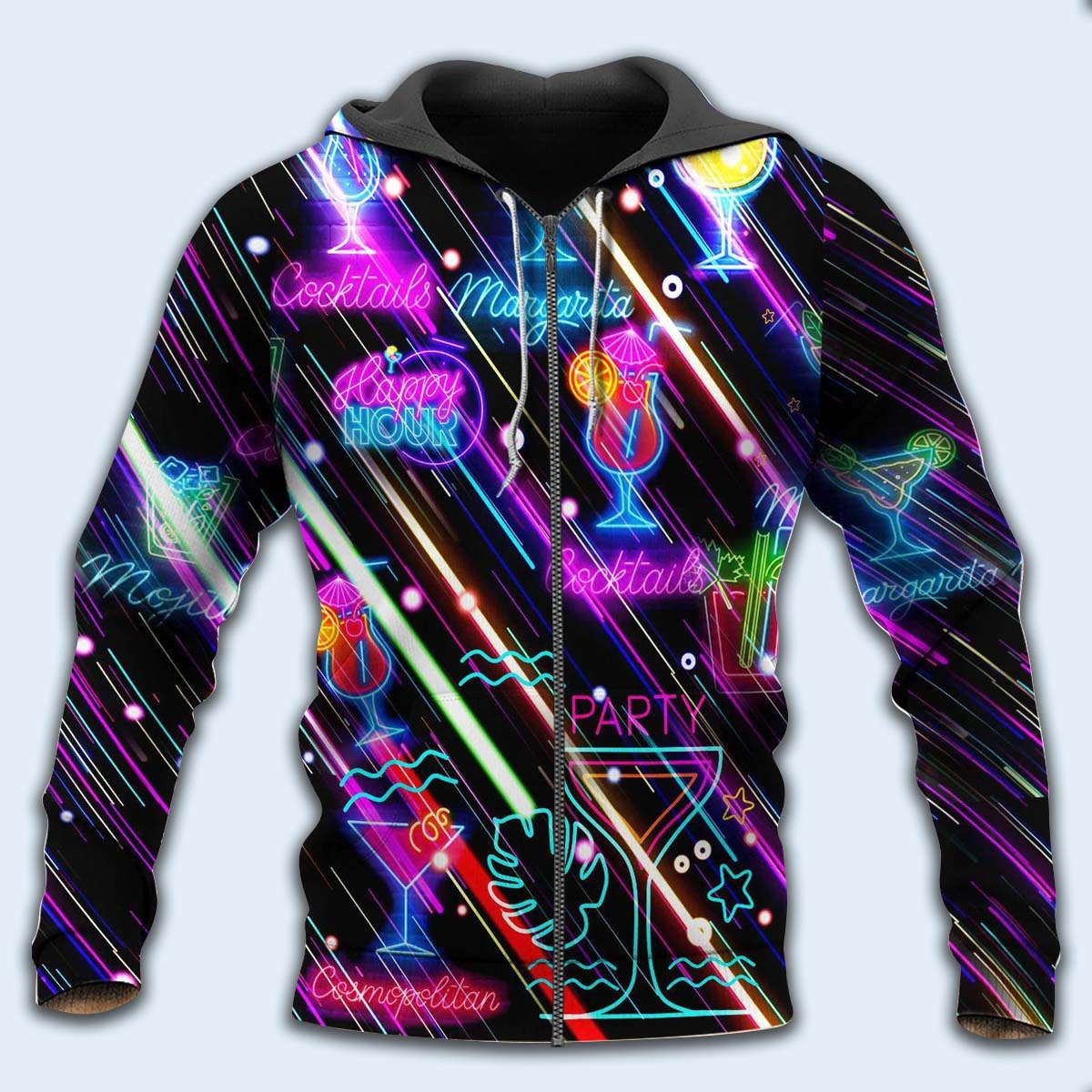 Cocktail Happy Hour Party - 3D Hoodie2