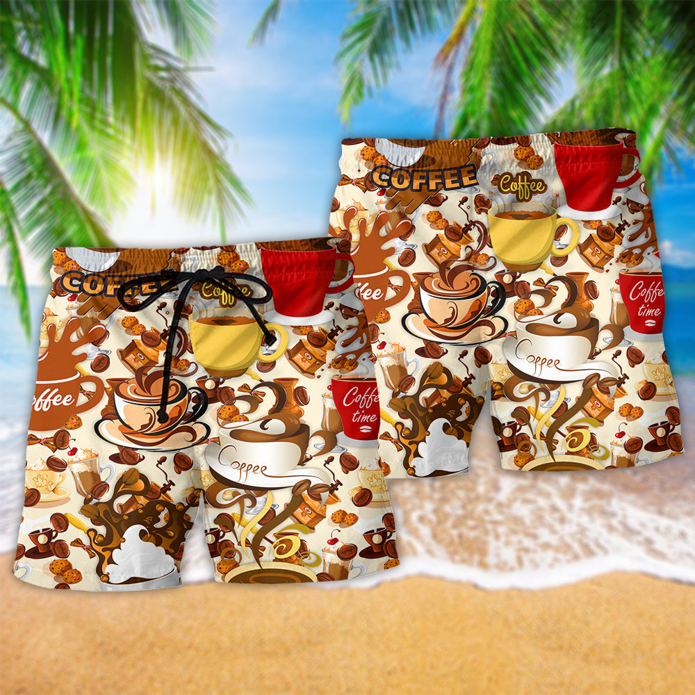 Everything Better With Coffee Art – Beach Short