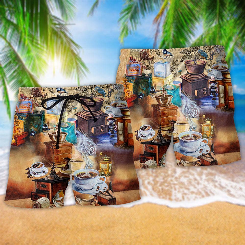 Coffee Pleasure Retro Lifestyle – Beach Short