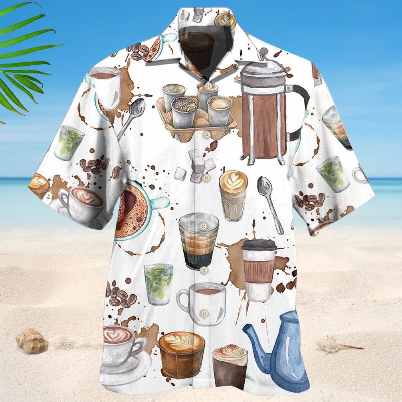 Coffee Lover White Style – Hawaiian Shirt