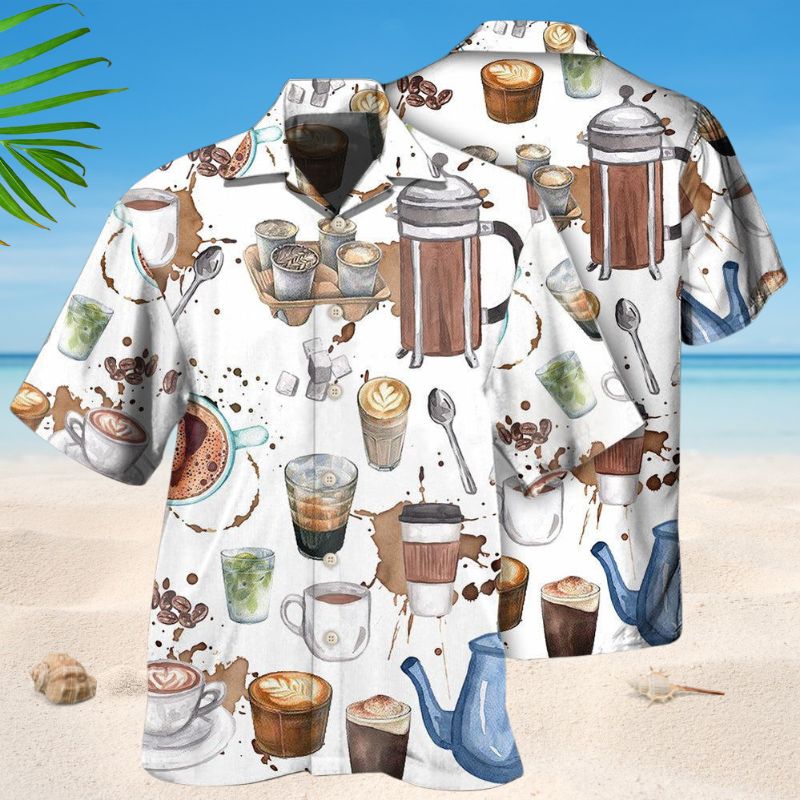 Coffee Lover White Style – Hawaiian Shirt