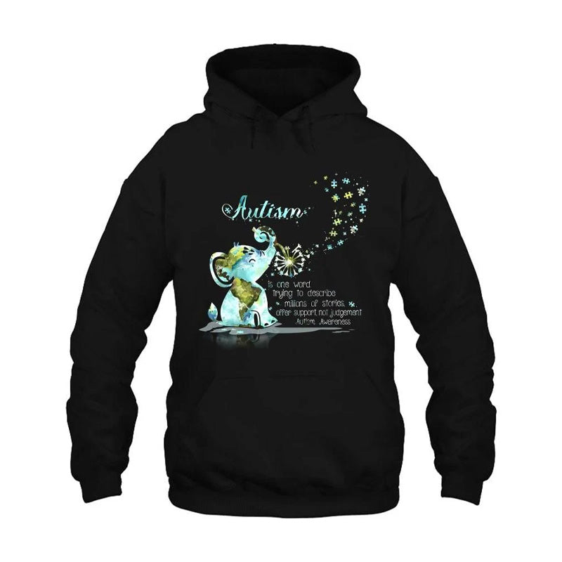 Collection Autism Stories Elephant Design – 3D Hoodie
