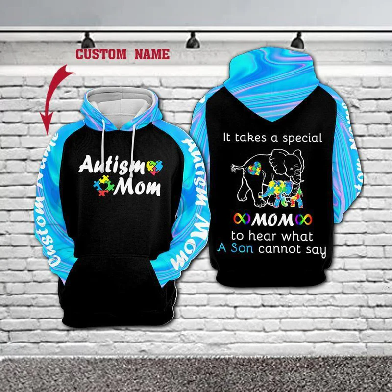 Collection Autism Strength Design – 3D Hoodie