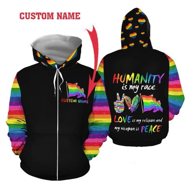 Collection Humanity Is My Race Pride – 3D Hoodie