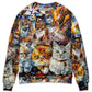 Colorful Cat Art Lover Mixer Style – Sweater - Ugly Christmas Sweater