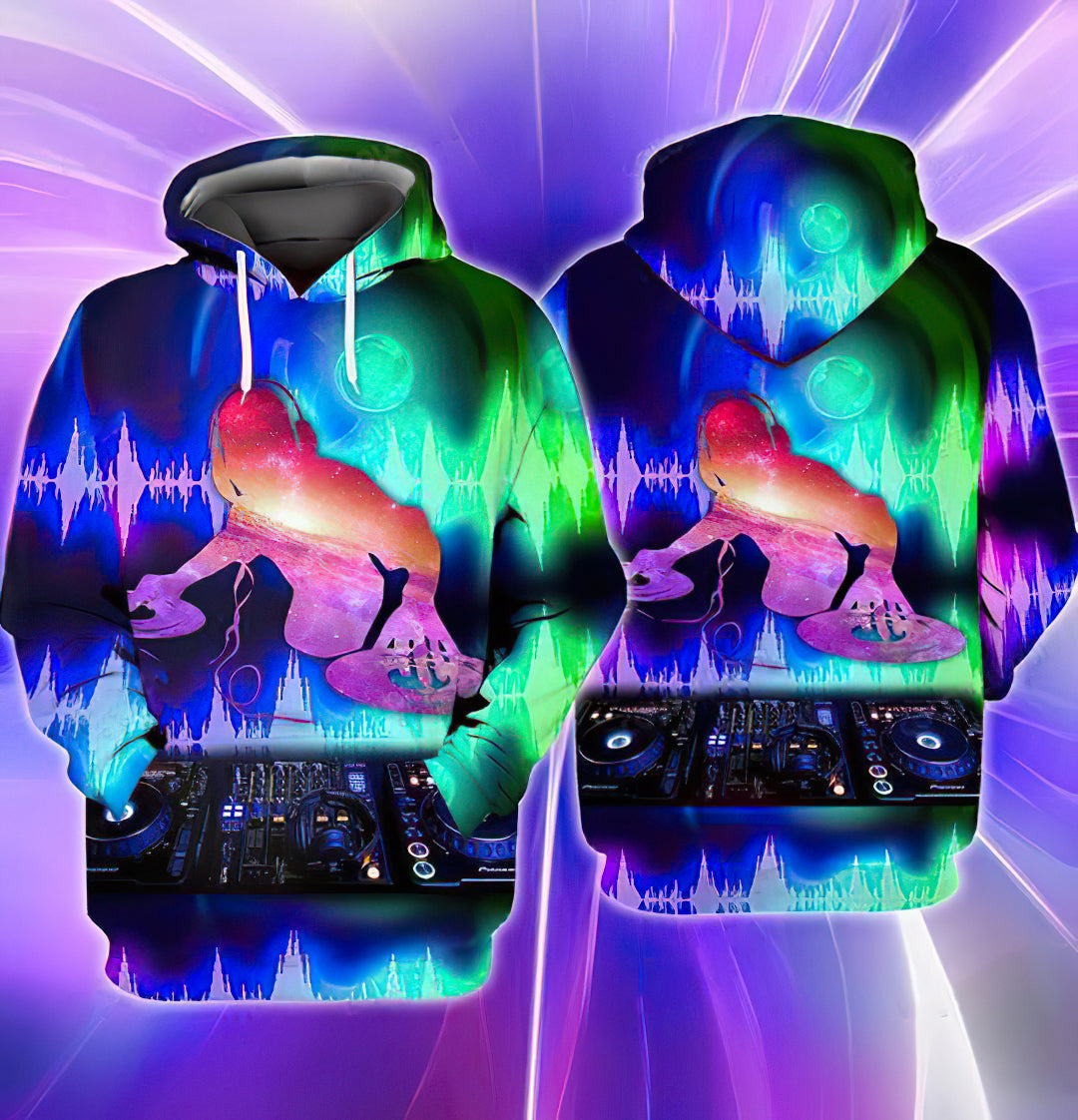 Colorful DJ Art – 3D Hoodie