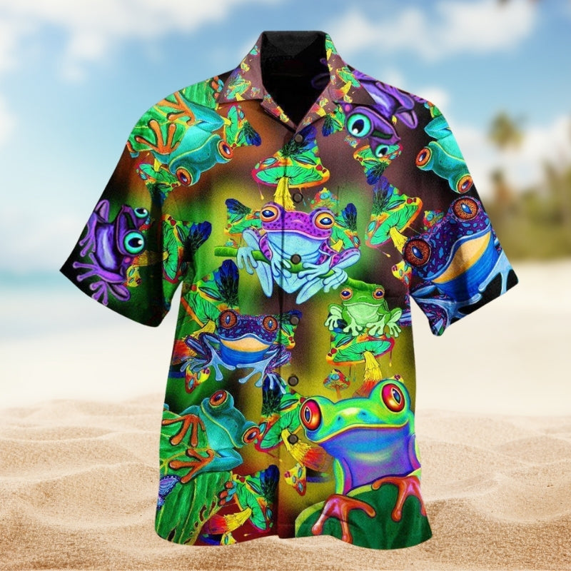 Colorful Frog Lover Limited Edition – Hawaiian Shirt