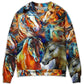 Colorful Horse Face Cool Art – Sweater - Ugly Christmas Sweater