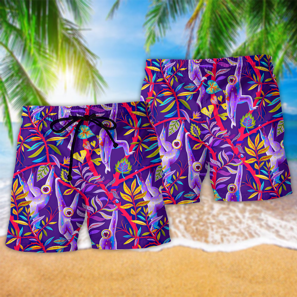 Purple Monkey Art – Beach Short
