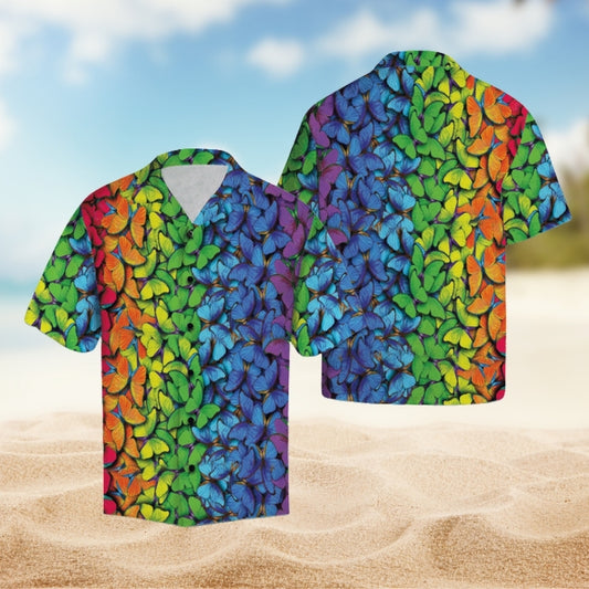 Colorful Rainbow Butterfly Love Limited Edition – Hawaiian Shirt