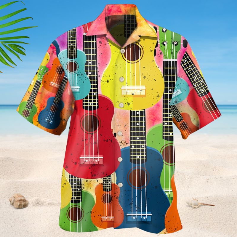 Colorful Ukulele Music Lover Style – Hawaiian Shirt