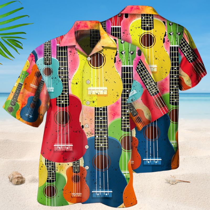 Colorful Ukulele Music Lover Style – Hawaiian Shirt