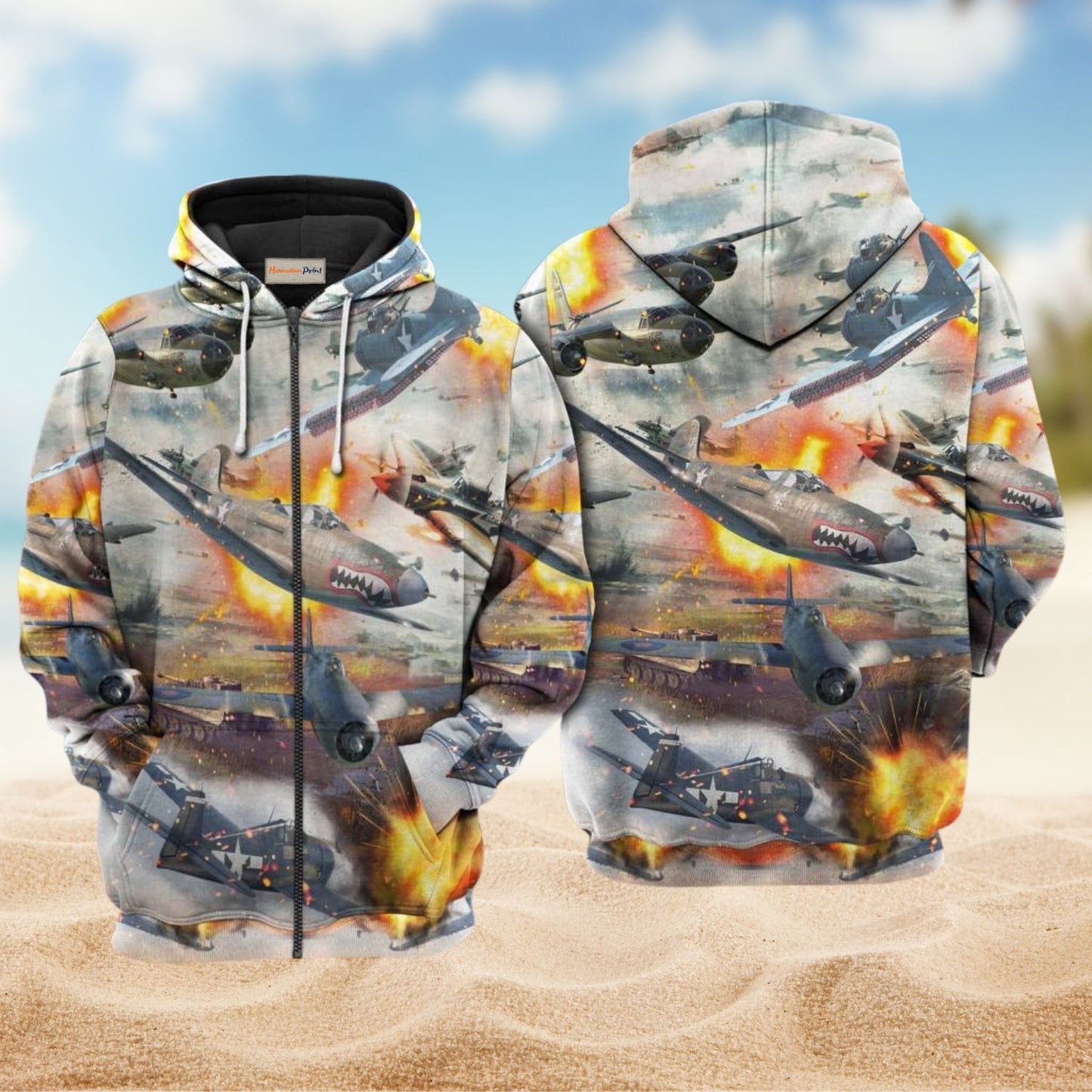 Combat Aircraft Adventure Art – 3D Hoodie