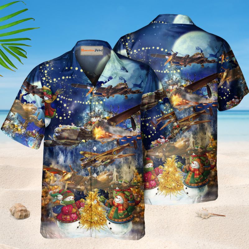 Combat Aircraft Merry Christmas – Hawaiian Shirt