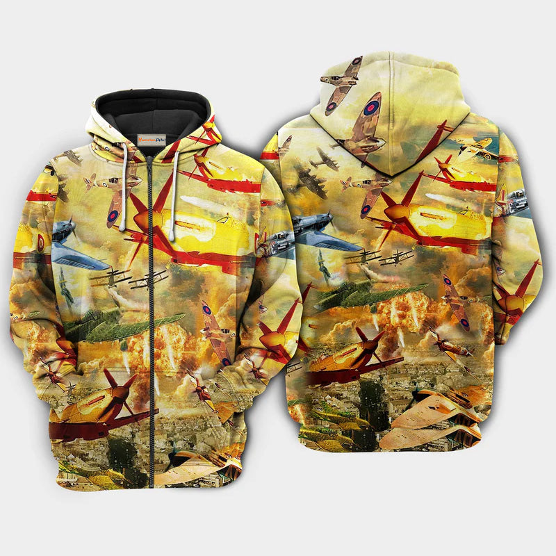 Combat Aircraft Sky Flight Art – 3D Hoodie