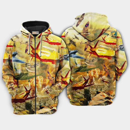 Combat Aircraft Sky Flight Art – 3D Hoodie